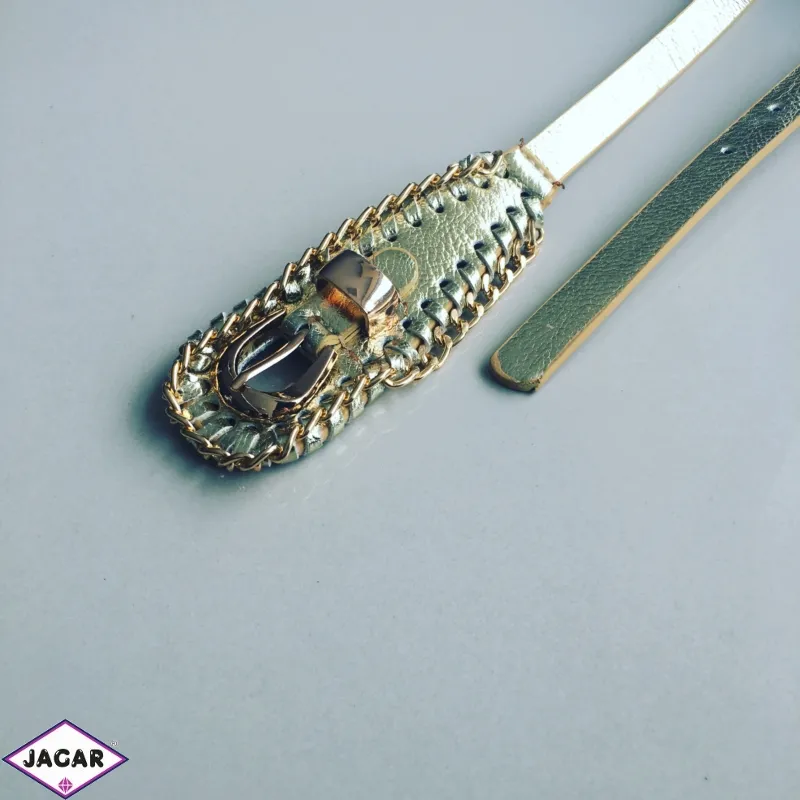 Pasek damski z ekoskóry łańcuch 1,5cm PE56 Pasek damski z ekoskóry łańcuch 1,5cm PE56