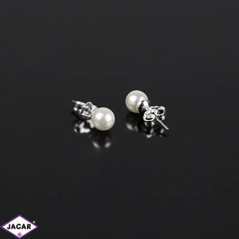 Kolczyki czeskie perła biała 0,6cm 43/282 EA2868 Kolczyki czeskie perła biała 0,6cm 43/282 EA2868