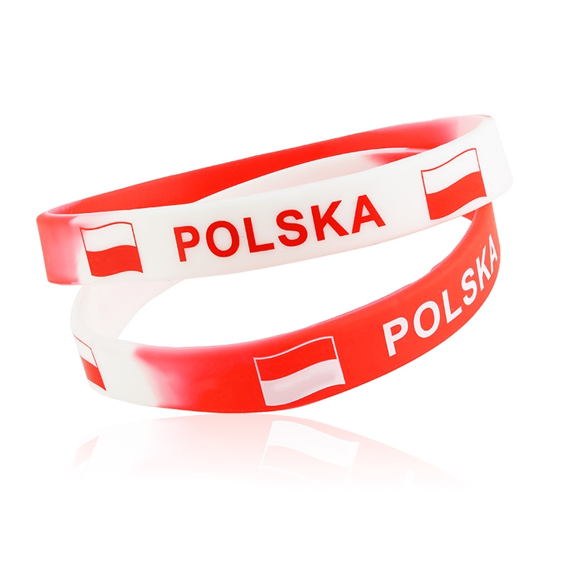 Bransoletka "Polska" dwukolorowa -12szt. - BRA5202