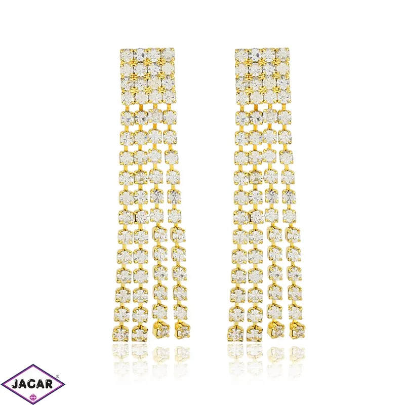 Kolczyki czeskie wiszące dżety 4,5cm 53/117 EA2903