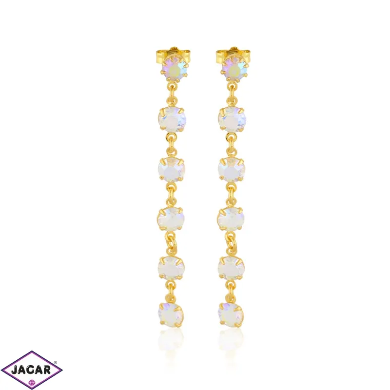 Kolczyki czeskie kryształy opal 6cm 63/38 EA2996 Kolczyki czeskie kryształy opal 6cm 63/38 EA2996