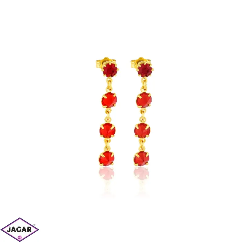 Kolczyki czeskie kryształy red 3,5cm 63/39 EA3011 Kolczyki czeskie kryształy red 3,5cm 63/39 EA3011