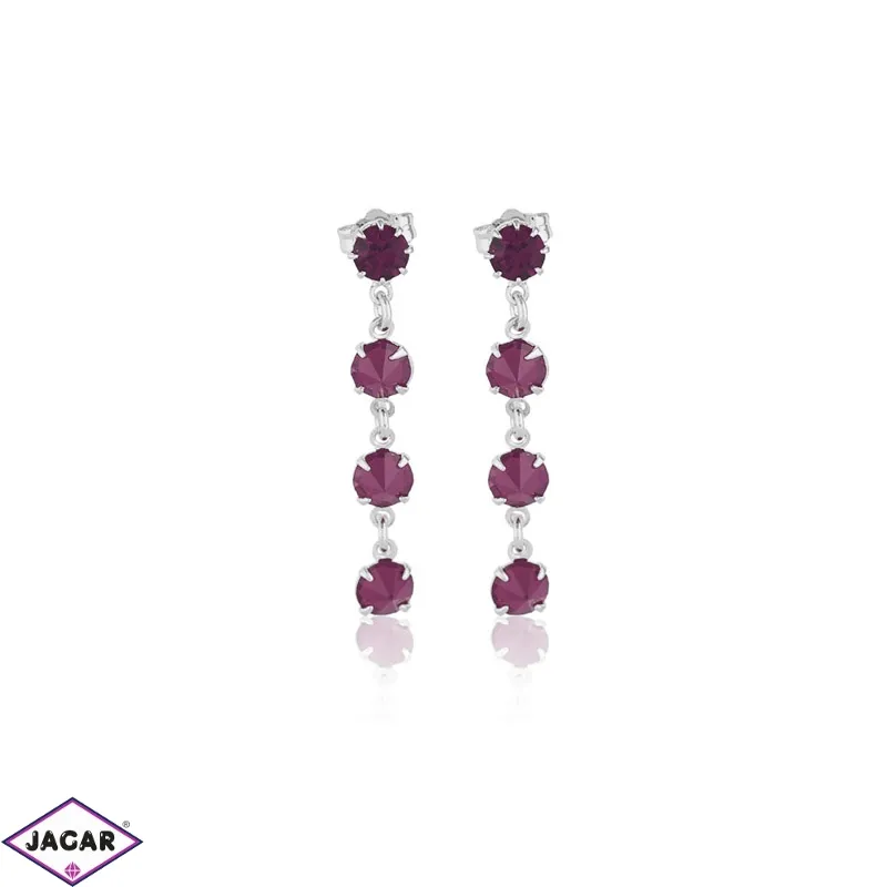 Kolczyki czeskie kryształy fiolet 63/39 EA3013 Kolczyki czeskie kryształy fiolet 63/39 EA3013