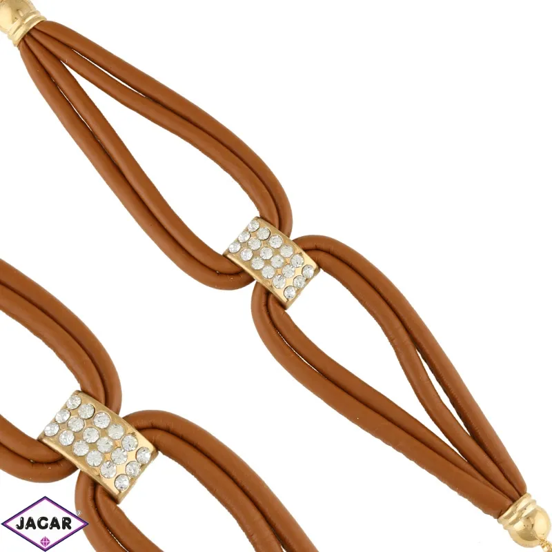 Bransoletka z eko skóry - BRA2574 Bransoletka z eko skóry - BRA2574