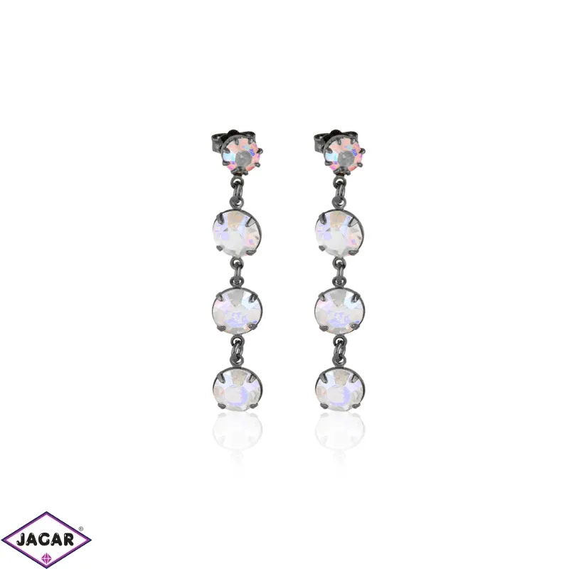 Kolczyki czeskie kryształy opal 53/275 EA3065