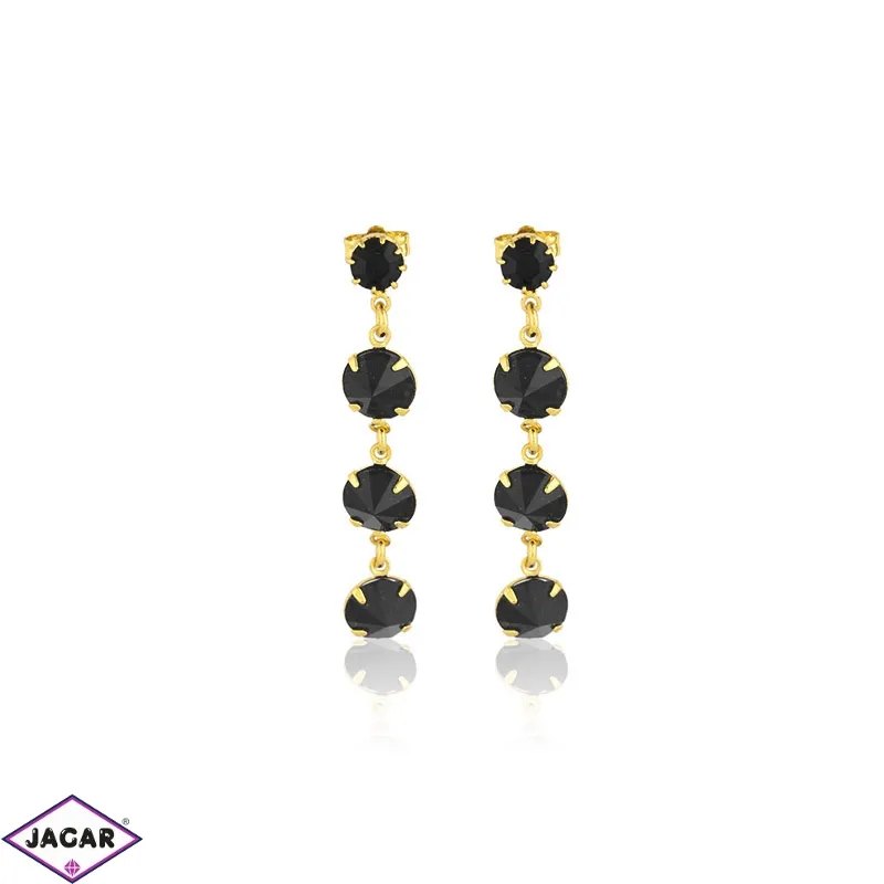 Kolczyk czeskie kryształy black-gold 53/275 EA3070 Kolczyk czeskie kryształy black-gold 53/275 EA3070