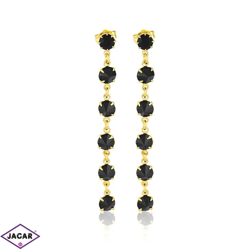 Kolczyki czeskie kryształy czarny 63/38 EA3172 Kolczyki czeskie kryształy czarny 63/38 EA3172