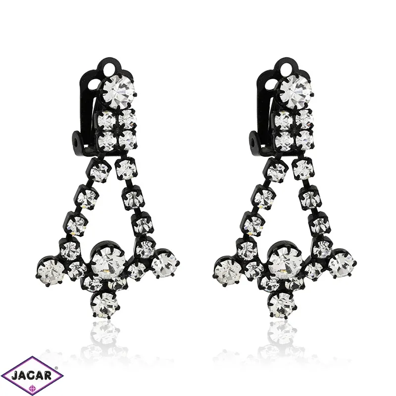 Klipsy czeskie dżety black 50/98 EA3216 Klipsy czeskie dżety black 50/98 EA3216