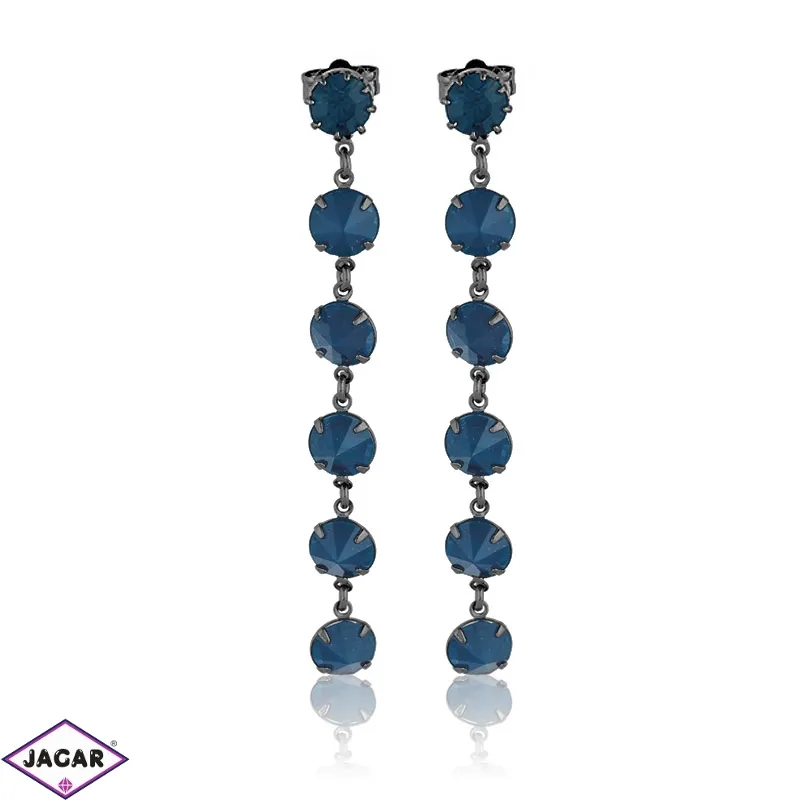Kolczyki wiszące kryształy blue 53/157 EA3229 Kolczyki wiszące kryształy blue 53/157 EA3229