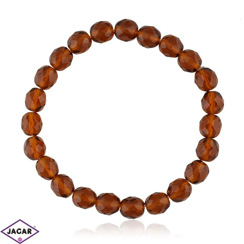 Bransoletka na gumce szlifowane szkło 63/93BRA2704 Bransoletka na gumce szlifowane szkło 63/93BRA2704