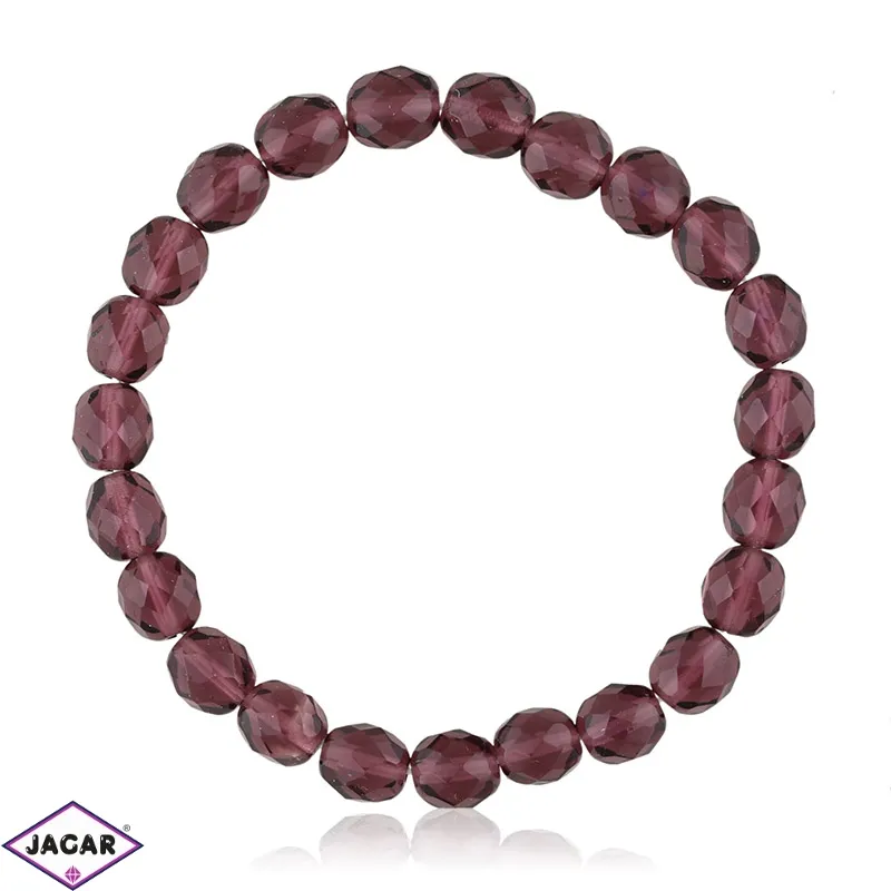 Bransoletka na gumce szlifowane szkło 63/93BRA2708 Bransoletka na gumce szlifowane szkło 63/93BRA2708