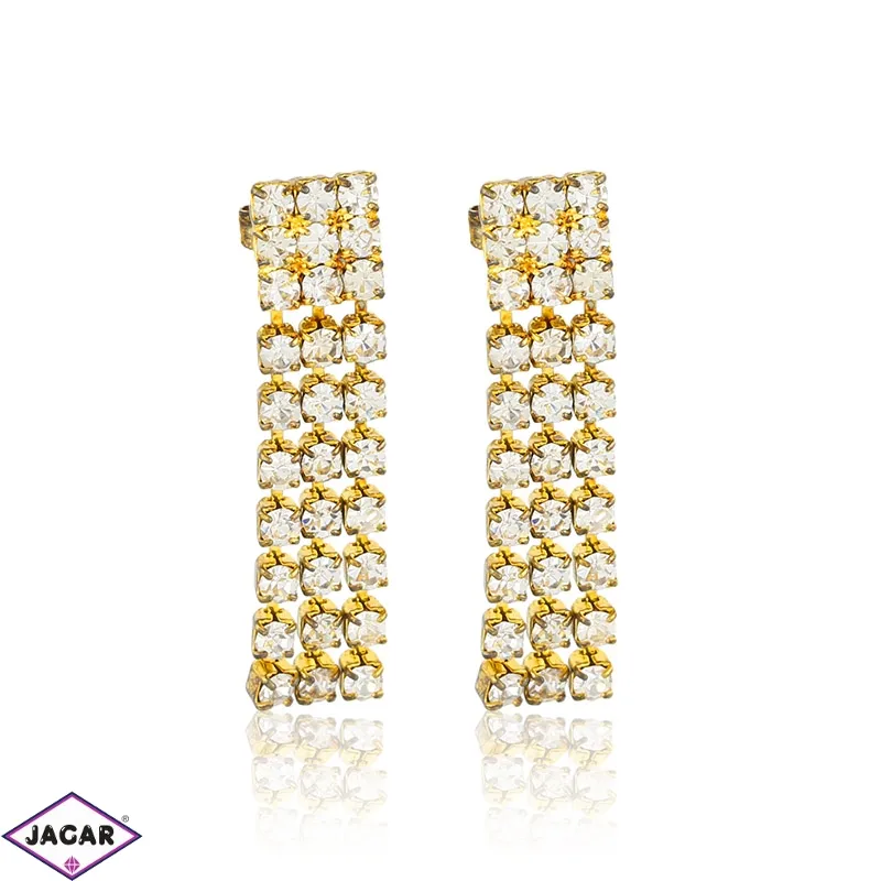 Kolczyki dżety wiszące gold 2,5cm 53/113 - EA3291