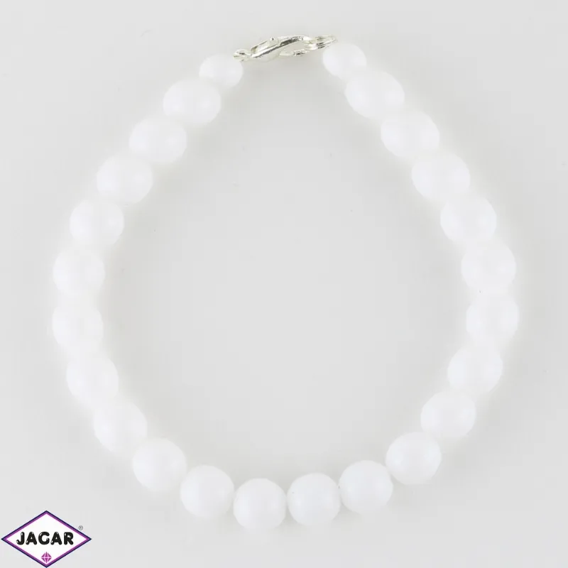 Bransoletka perły białe mleczne 0,8cm 43/59BRA2766 Bransoletka perły białe mleczne 0,8cm 43/59BRA2766
