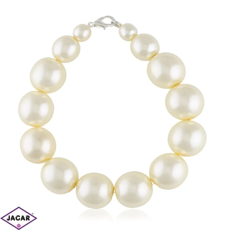 Bransoletka perła biała krem 1,6cm 43/111 BRA2824 Bransoletka perła biała krem 1,6cm 43/111 BRA2824