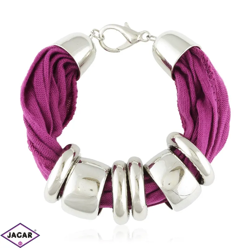 Bransoletka tekstylna purpurowa BRA2899 Bransoletka tekstylna purpurowa BRA2899