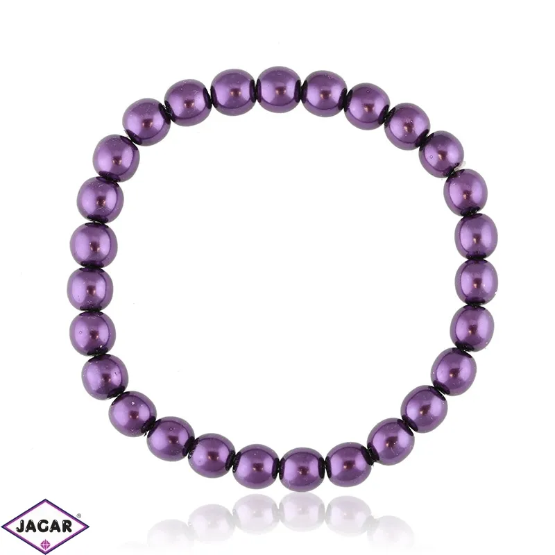 Bransoletka czeskie perły fioletowe - BRA3001 Bransoletka czeskie perły fioletowe - BRA3001