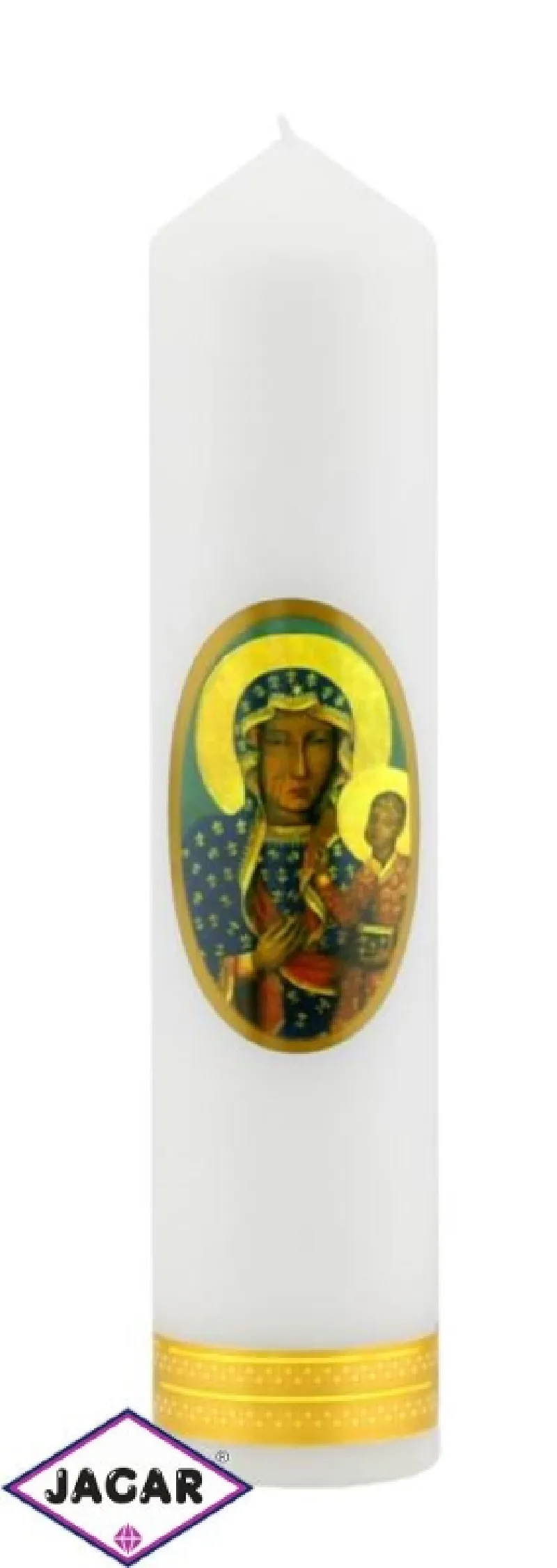 Świeca ołtarzowa M.B. Częstochowska - dł:22cm SG29 Świeca ołtarzowa M.B. Częstochowska - dł:22cm SG29