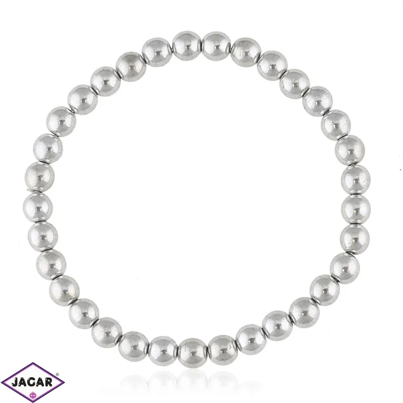 Bransoletka czeskie perły srebrne 0,6mm - BRA3024 Bransoletka czeskie perły srebrne 0,6mm - BRA3024