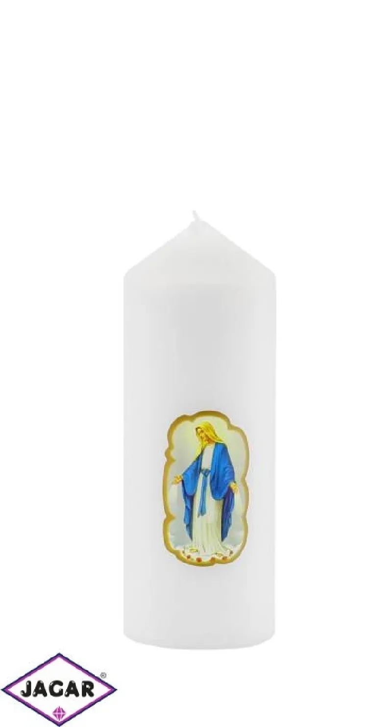 Świeca ołtarzowa -M.B.Niepokalana - dł12cm SG33 Świeca ołtarzowa -M.B.Niepokalana - dł12cm SG33