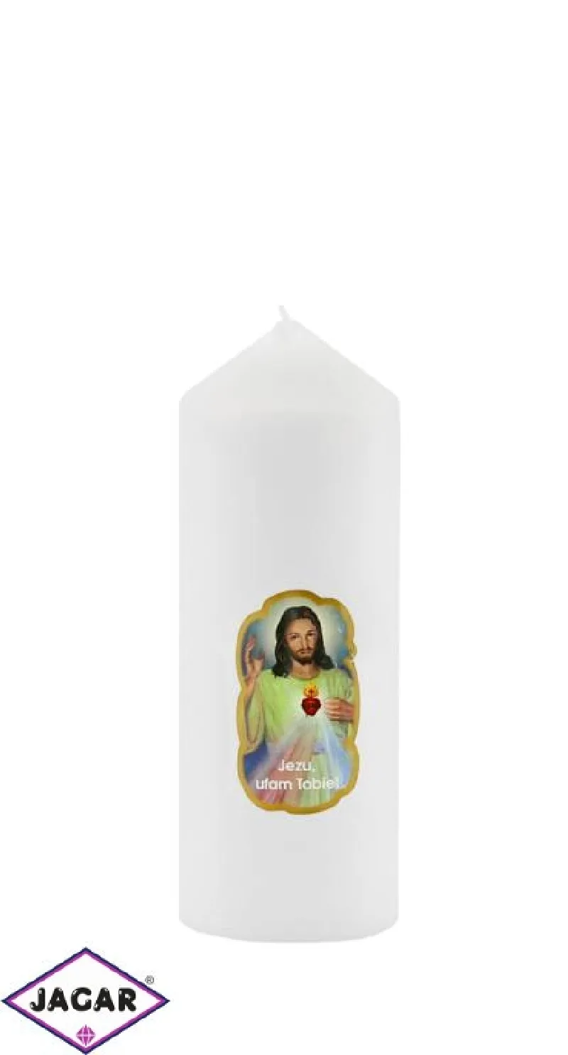 Świeca ołtarzowa -Jezus Miłosierny - dł:13cm SG36 Świeca ołtarzowa -Jezus Miłosierny - dł:13cm SG36