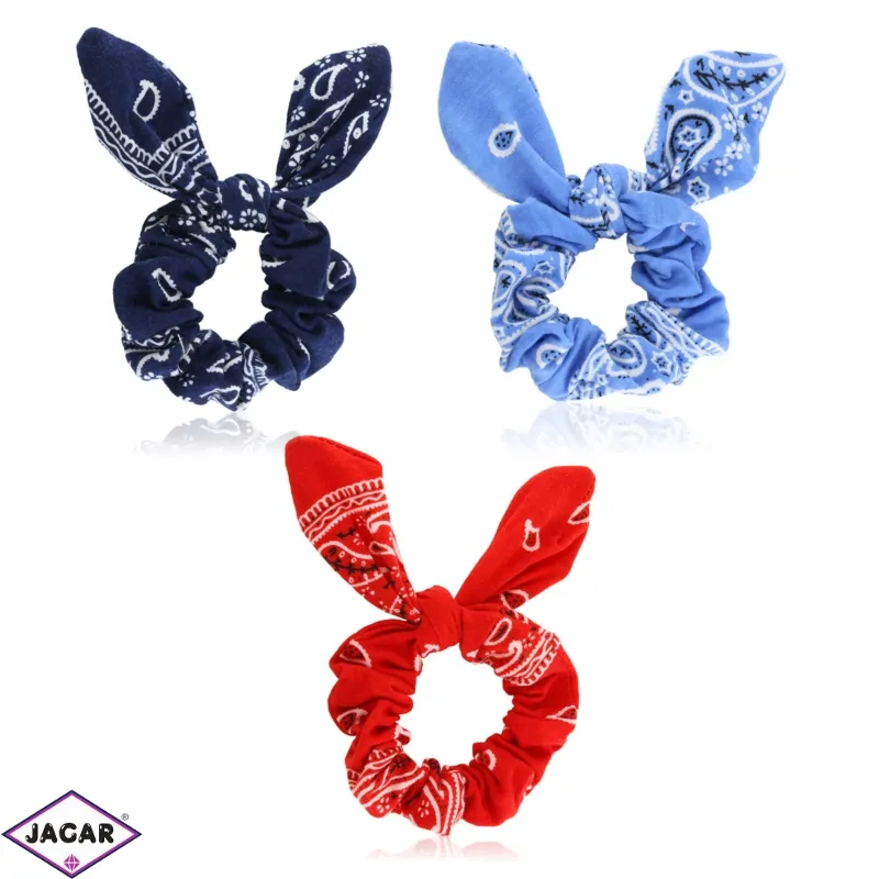 Gumki scrunchie bandamkowe 12szt/op - OG810 Gumki scrunchie bandamkowe 12szt/op - OG810