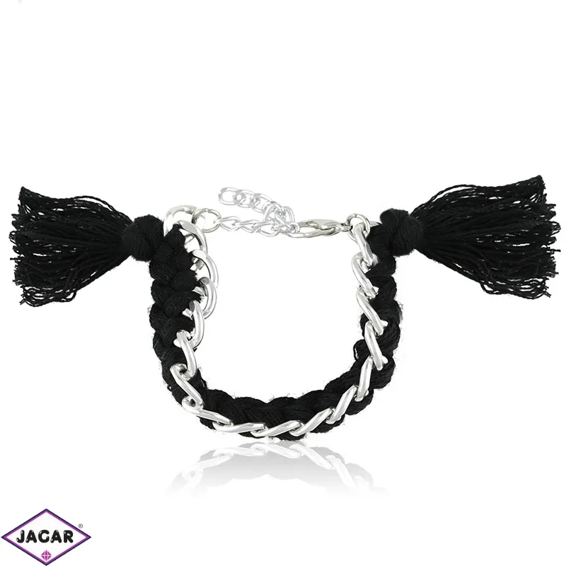 Bransoletka warkocz z łańcuchem - BRA3102 Bransoletka warkocz z łańcuchem - BRA3102