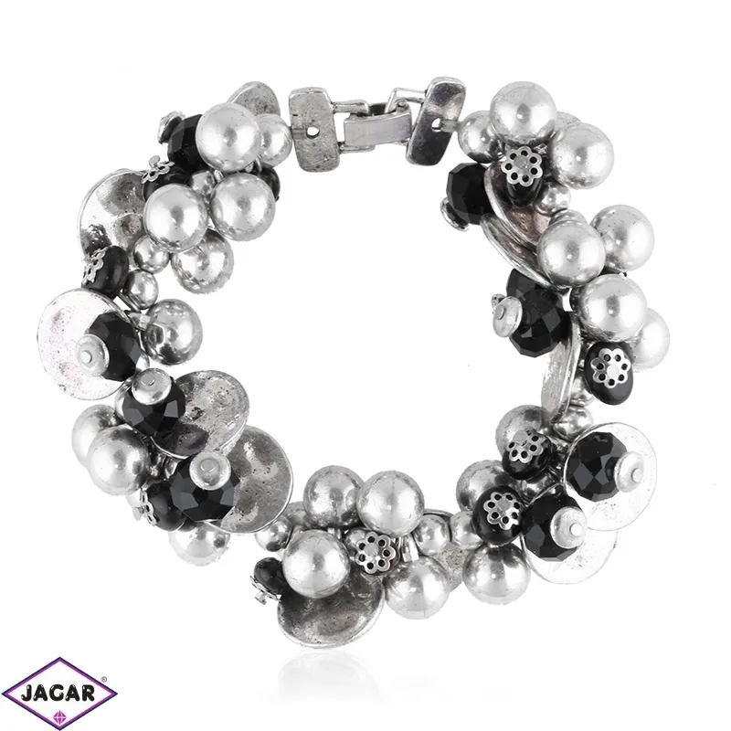 Bransoletka czarne koraliki - BRA3135 Bransoletka czarne koraliki - BRA3135