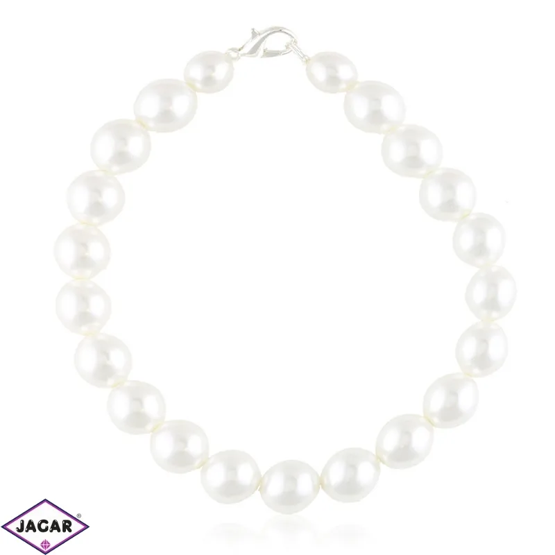 Bransoletka czeska perła biała - BRA3281 Bransoletka czeska perła biała - BRA3281