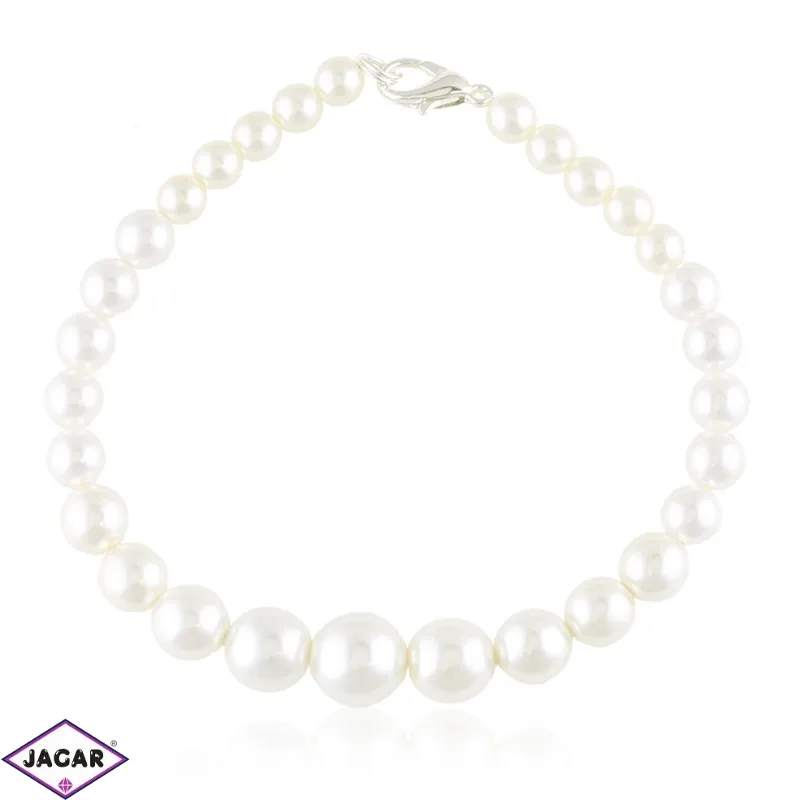 Bransoletka czeska perła biała - BRA3286 Bransoletka czeska perła biała - BRA3286