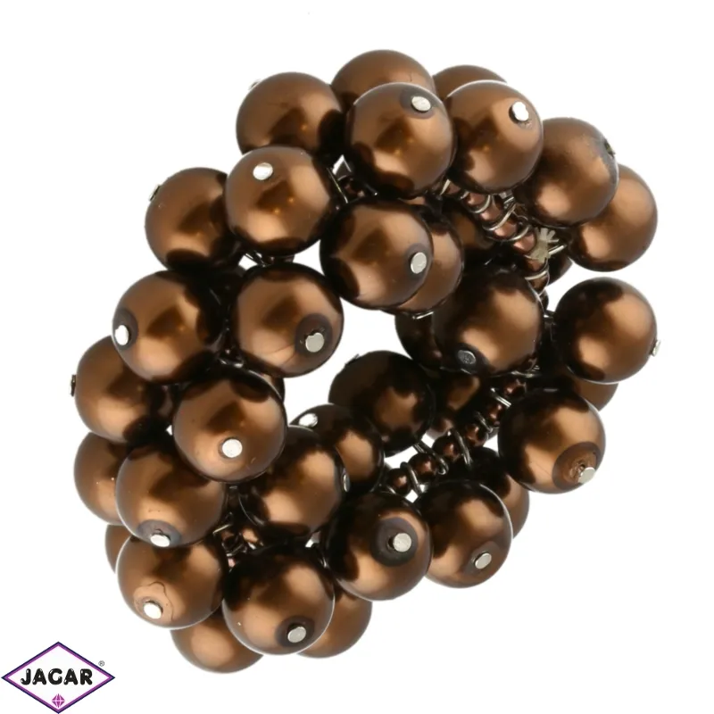 Bransoletka perełkowa - brązowa BRA3302 Bransoletka perełkowa - brązowa BRA3302