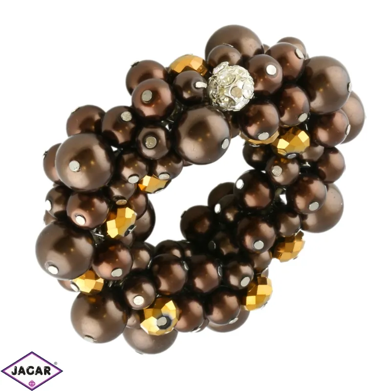 Bransoletka perełkowa - brązowa BRA3303 Bransoletka perełkowa - brązowa BRA3303