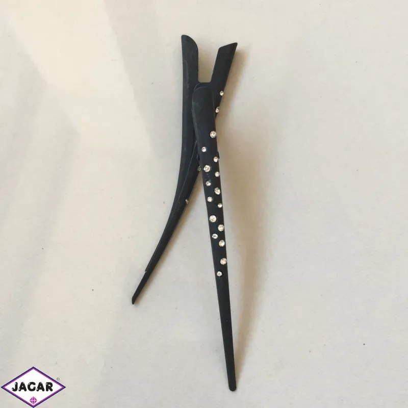 Klipsy matowe z kryształkami 12cm 12szt/op OS893 Klipsy matowe z kryształkami 12cm 12szt/op OS893