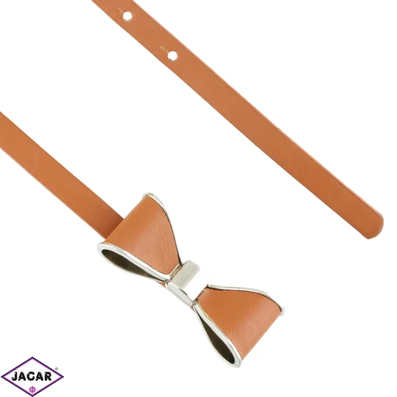 Pasek damski z kokardką - brązowy BL308 Pasek damski z kokardką - brązowy BL308
