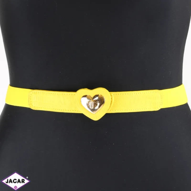 Pasek na gumie z serduszkiem - yellow BL325 Pasek na gumie z serduszkiem - yellow BL325