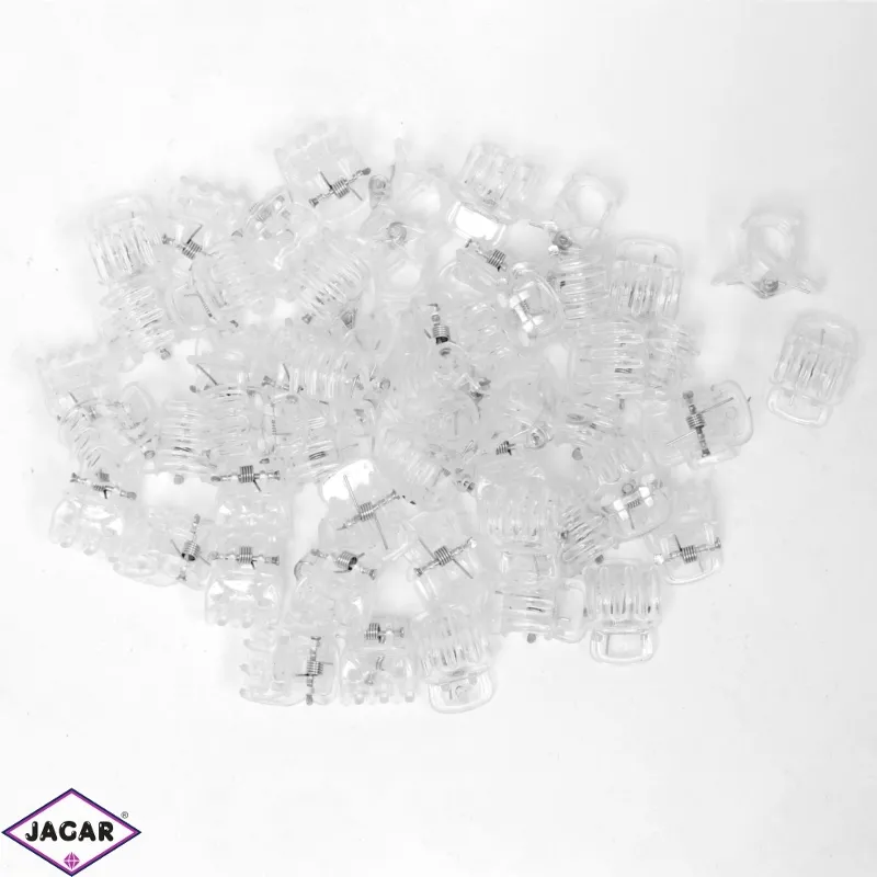Żabki plastikowe transparentne 1,2cm 100szt ZW107 Żabki plastikowe transparentne 1,2cm 100szt ZW107