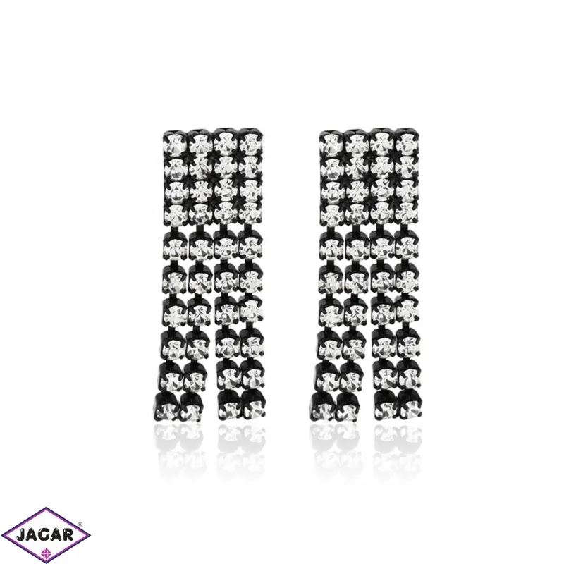 Kolczyki czeskie dżetowe 3cm EA3836 Kolczyki czeskie dżetowe 3cm EA3836