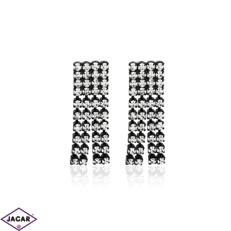 Kolczyki czeskie dżetowe 2,5cm EA3837 Kolczyki czeskie dżetowe 2,5cm EA3837
