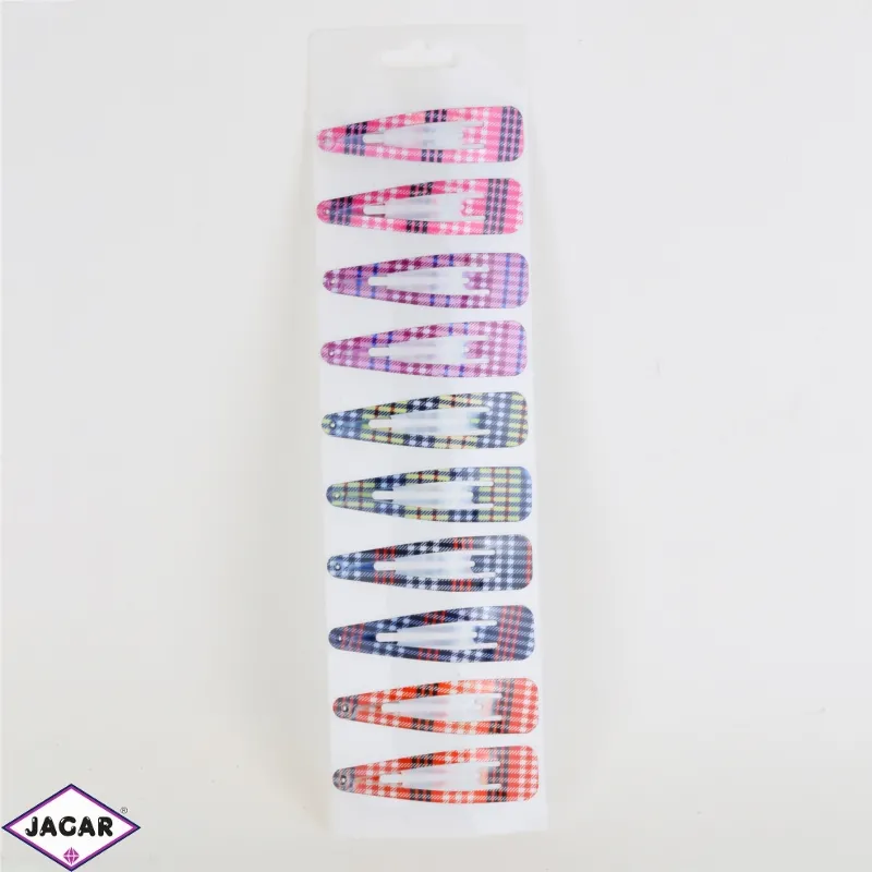 Spinki pyki w kratkę 6,5cm 10szt/op OS1118 Spinki pyki w kratkę 6,5cm 10szt/op OS1118