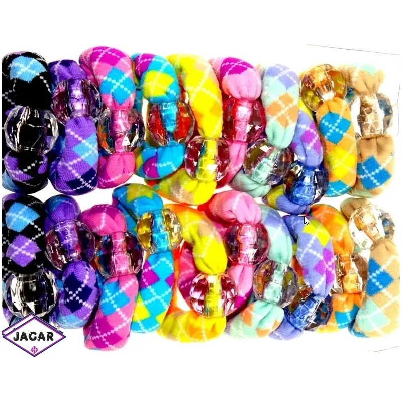 Ozdobna gumka do włosów - mix 12szt.- OG1289 Ozdobna gumka do włosów - mix 12szt.- OG1289