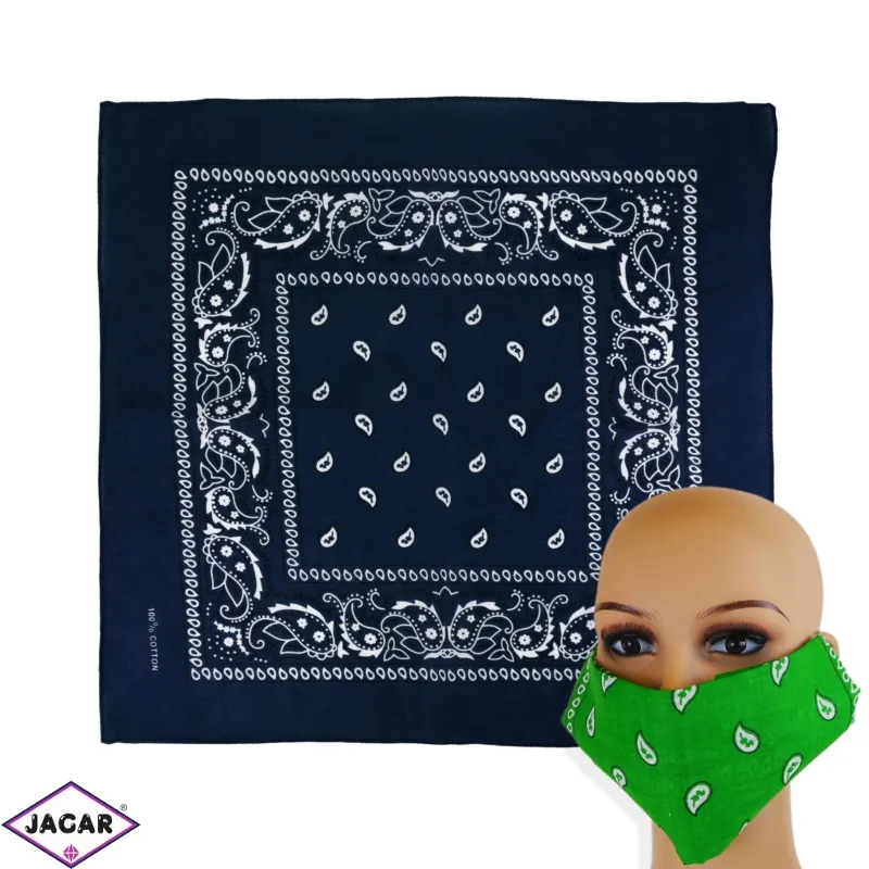Chustka bandanka 55x55cm -granatowa - WO1385 Chustka bandanka 55x55cm -granatowa - WO1385