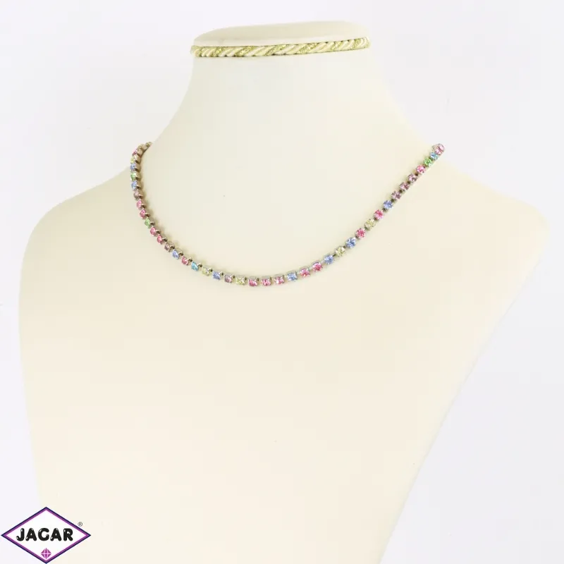 Naszyjnik choker dżety czeskie NA2481