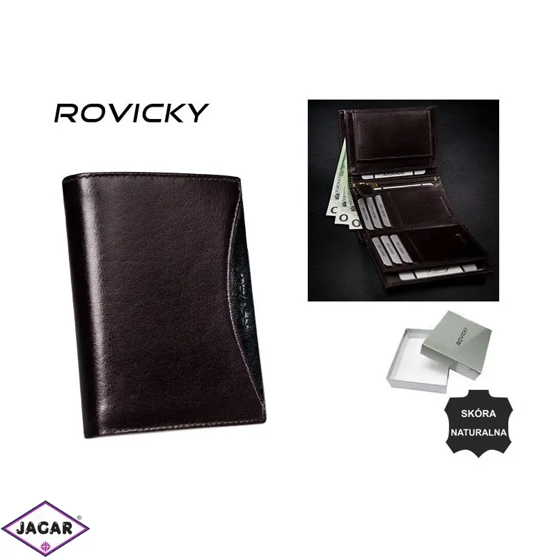 Portfel skórzany 1537-03-BOR Brown-Black P1515 Portfel skórzany 1537-03-BOR Brown-Black P1515
