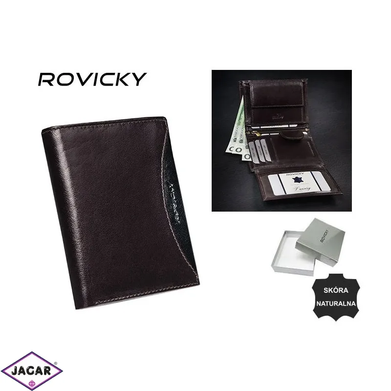 Portfel skórzany 1502-03-BOR Brown-Black P1517