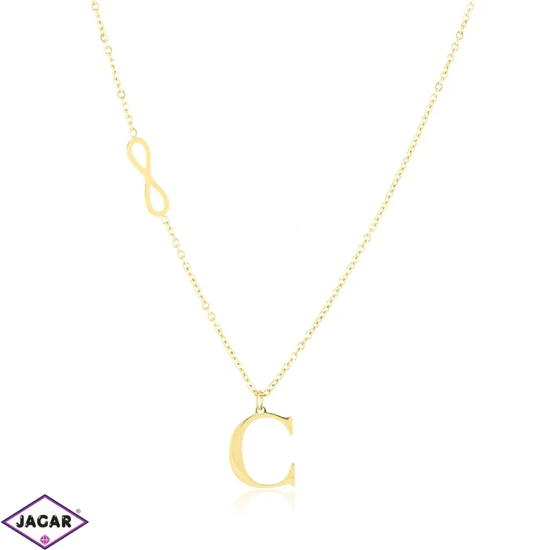 Celebrytka stal z literką - C - Blueberry CP8037