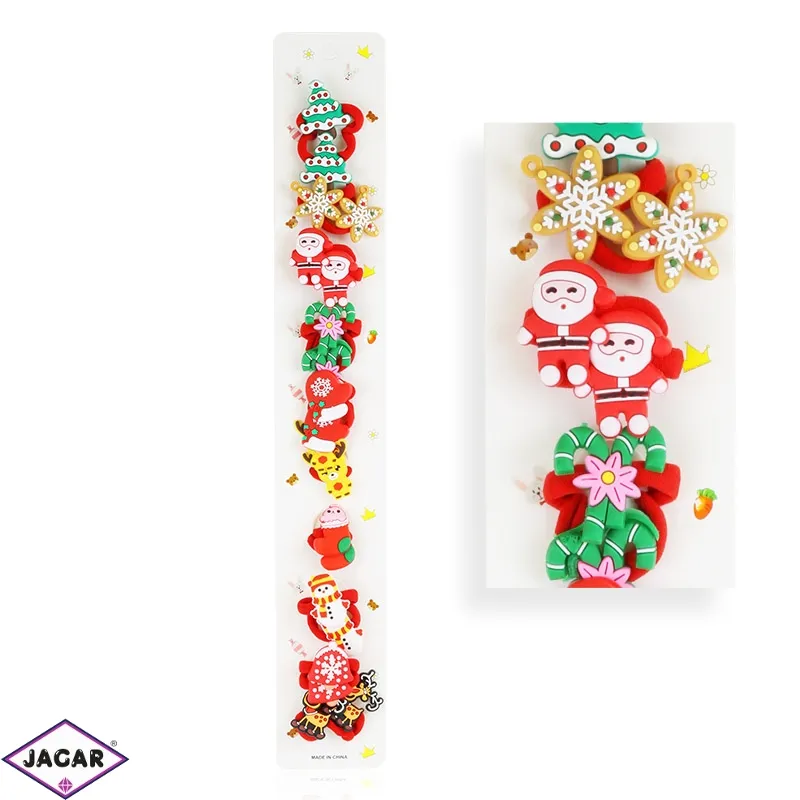 Gumki do włosów świąteczne X-MAS 20szt/op OG1500 Gumki do włosów świąteczne X-MAS 20szt/op OG1500