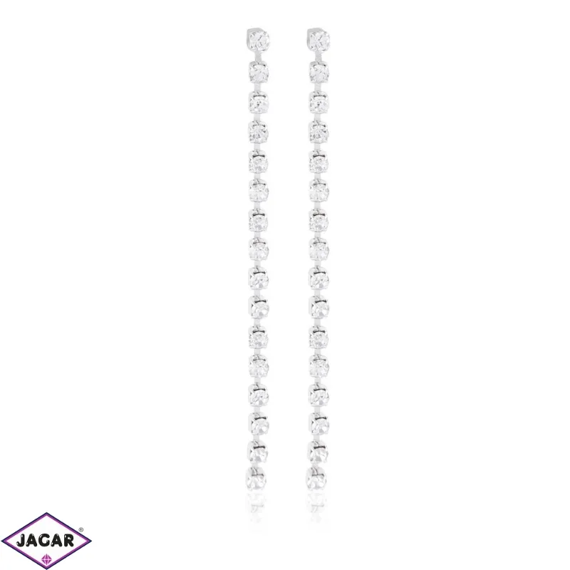 Kolczyki wiszące czeskie dżety 8cm EA4073 Kolczyki wiszące czeskie dżety 8cm EA4073