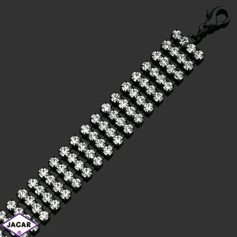 Bransoletka z kryształami(4) - dł: 23cm BRA474 Bransoletka z kryształami(4) - dł: 23cm BRA474
