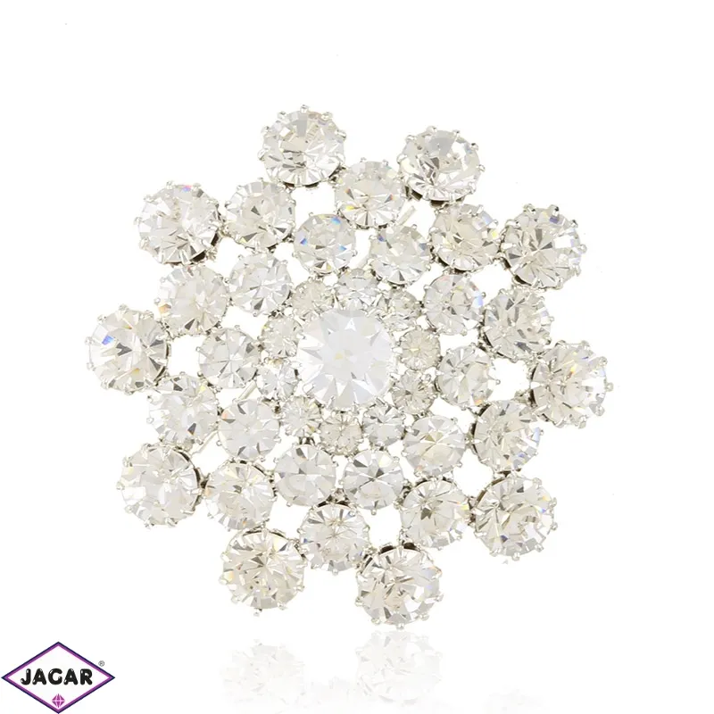 Broszka czeskie kryształki 5,5cm BR934 Broszka czeskie kryształki 5,5cm BR934
