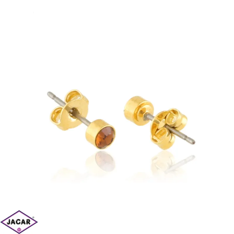 Kolczyki czeskie sztyfty dżetowe 0,4cm EA4189 Kolczyki czeskie sztyfty dżetowe 0,4cm EA4189