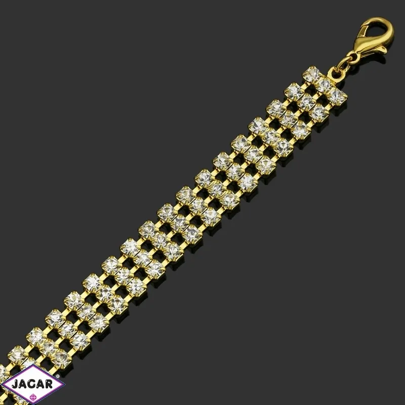 Bransoletka z kryształami(3)-dł:23cm BRA496